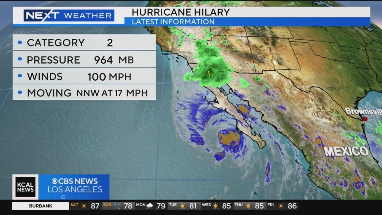 DEVELOPING: Hurricane Hilary Downgraded to Category 2 Storm as Southern California Braces for Impact