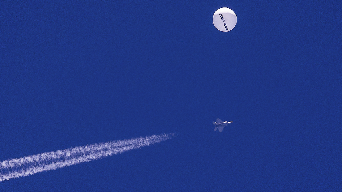 Military tracking high-altitude balloon over western US