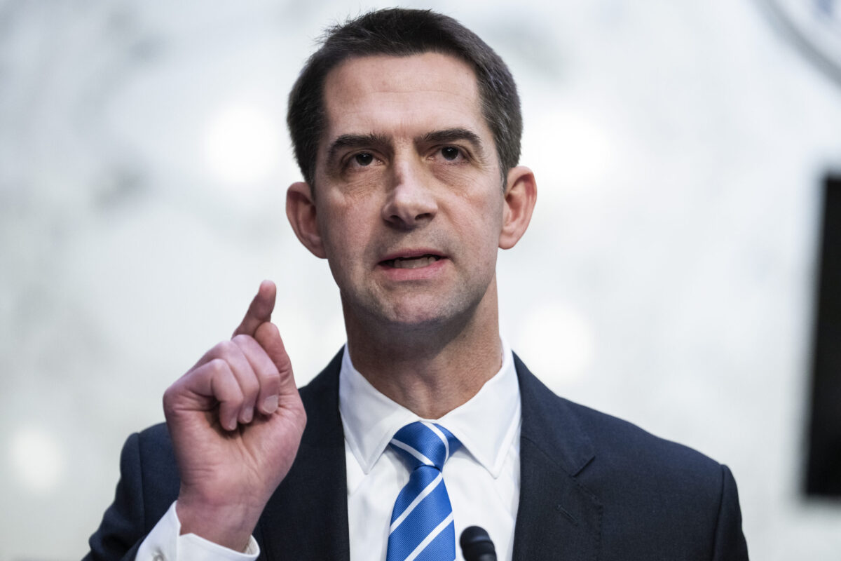 Tom Cotton Tees Off On Biden For ‘Deliberately Misleading’ The Public Over Withholding Weapons To Israel