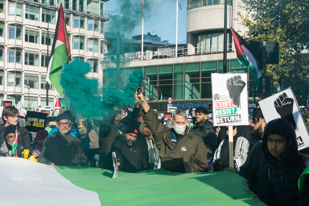 Pro-Palestinian Protesters Fill London On Armistice Day