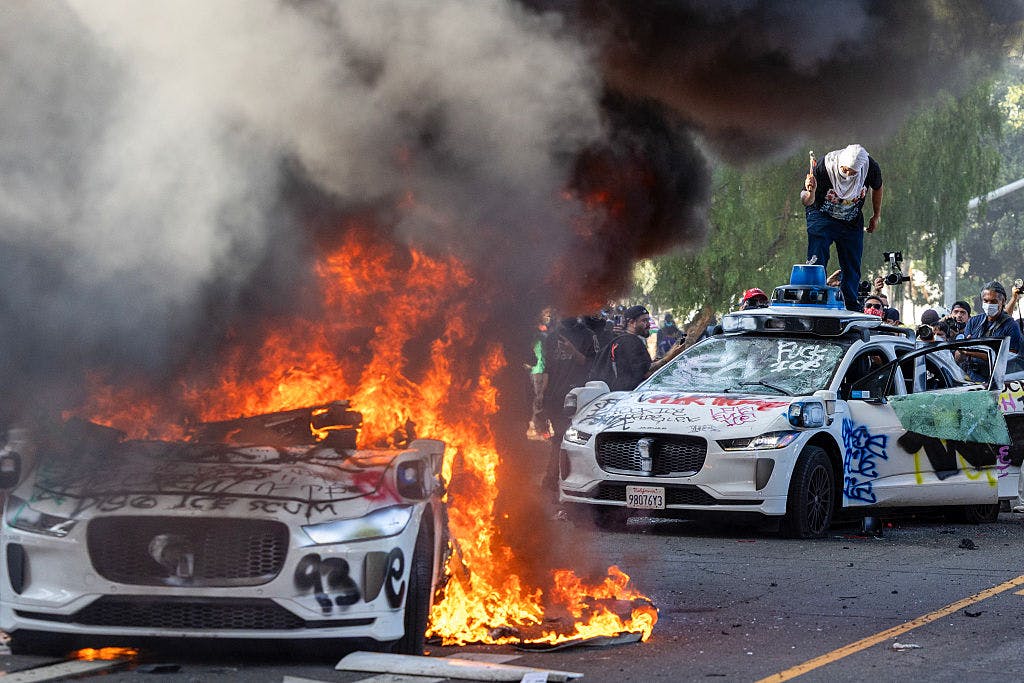 ‘Just A Bunch Of People Having Fun Watching Cars Burn’: ABC News On L.A. Anti-ICE Riots