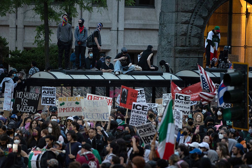 Masked Protesters Surround Seattle ICE Office With Agents And Detained Illegals Inside