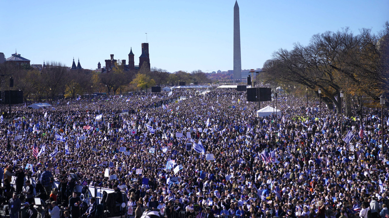 ‘Largest Turnout Ever’: 290,000+ Attend Massive Pro-Israel Rally In D.C., Including Israeli Hostages’ Families