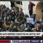 TUCKER Shows MSNBC Video of Trump Supporters on Jan 6 Throwing Things at Capitol Police – They Were Doing This Because Police Were Killing Rosanne Boyland