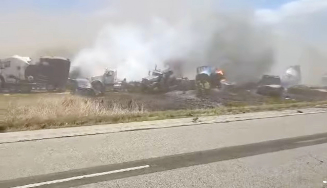 Multiple Fatalities Reported In Massive Highway Car Crash Caused By Dust Storm