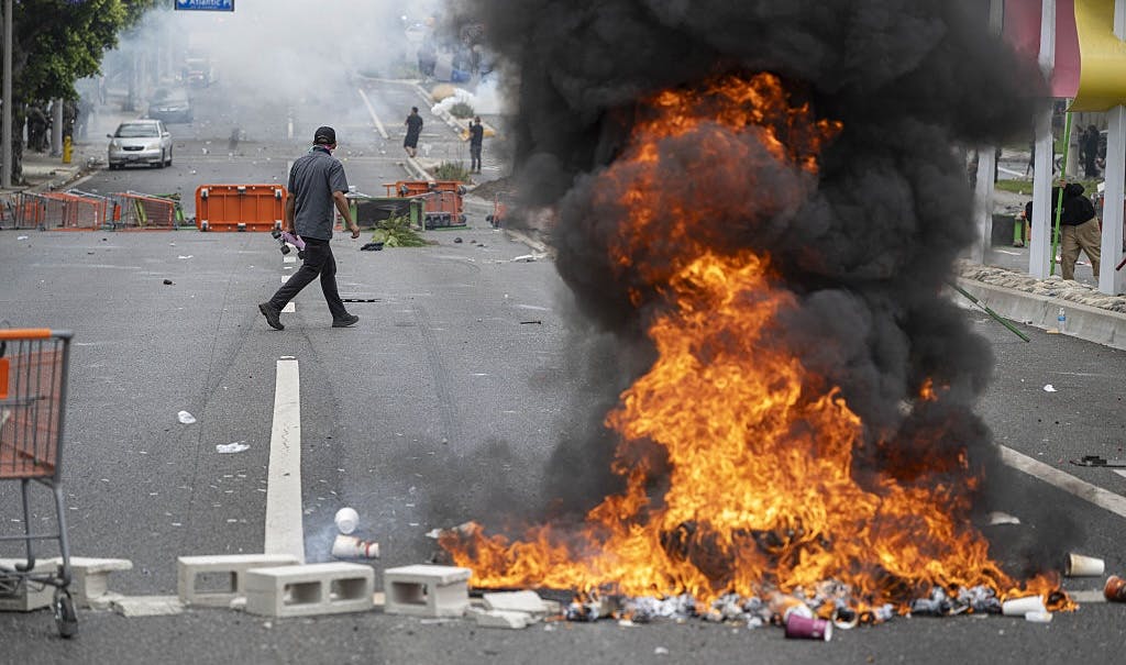 ‘Kill ICE’: Foreign Flags And Fires Sweep LA As Riots Erupt Against Immigration Enforcement