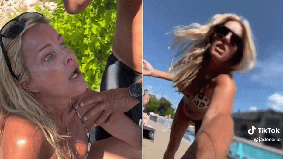 TikTok captures bizarre moment bikini-clad woman unloads racist rant on Latino family: ‘Low-class slime’