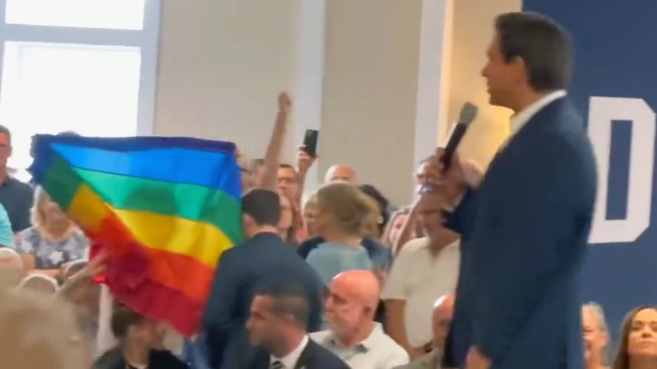 DeSantis Torches Leftist LGBT Agitator At Campaign Event: ‘Leave Our Kids Alone!’