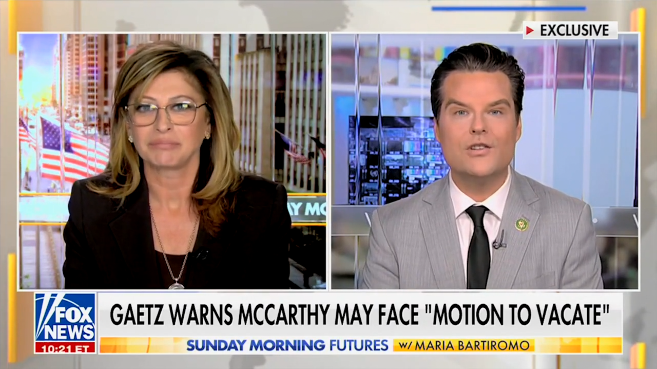 Bartiromo Grills Gaetz Over ‘Personal Vendetta’ Against Speaker McCarthy: You’re Enabling Chuck Schumer