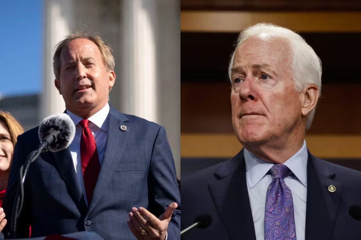 Texas GOP Battle Between Cornyn And Paxton Will Head To Runoff