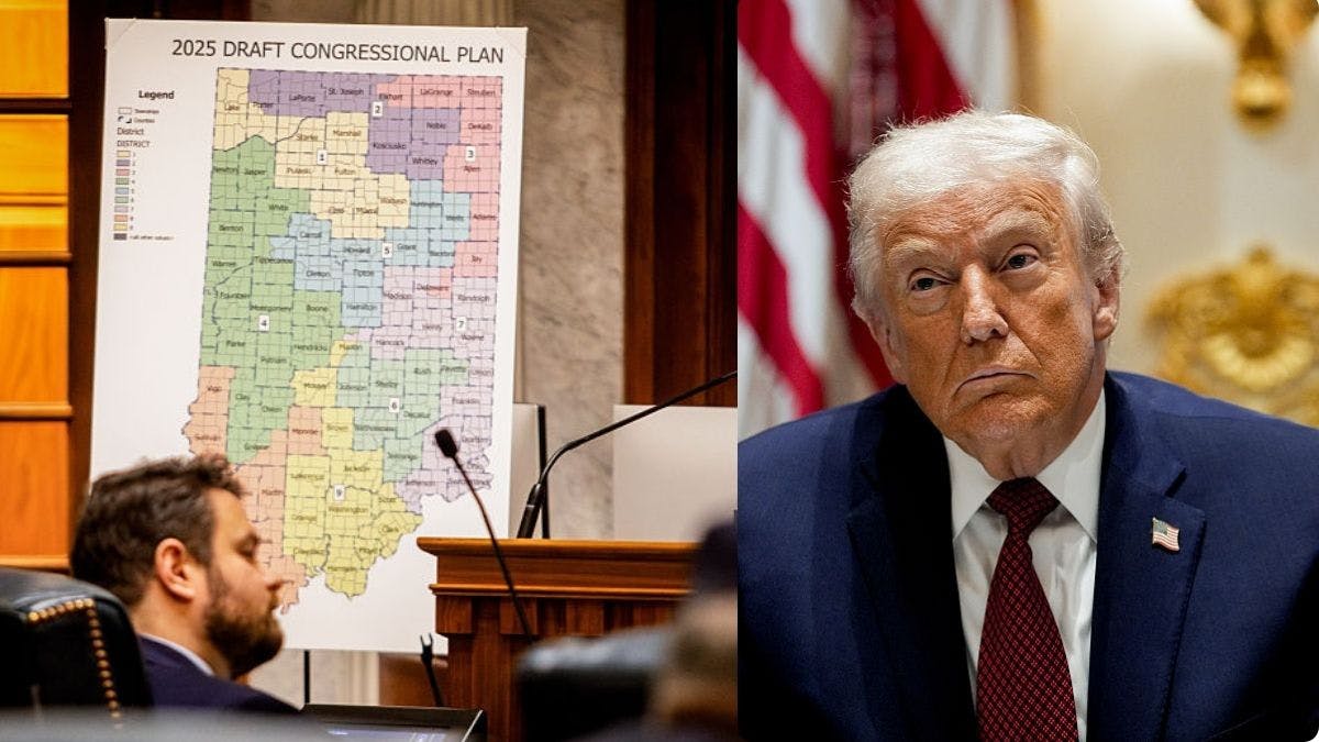 Indiana Senate Rejects Trump-Backed Redistricting Bid, Dealing Blow To GOP’s 2026 Outlook