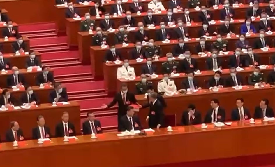 By Removing His Predecessor Hu Jintao from China Summit, Is President Xi Trying to Show What China Does with Politicians Who Get Old and Senile?
