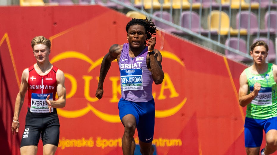 British sprinter, 16, slows down well before finish line at European championship to blow first-place lead