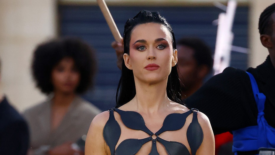 Katy Perry goes nearly naked wearing cut-out black dress in Paris