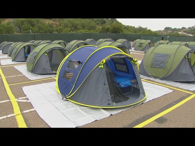 City of San Diego Opening ‘Safe Sleeping’ Site for the Homeless – A Sea of Tents in a Parking Lot
