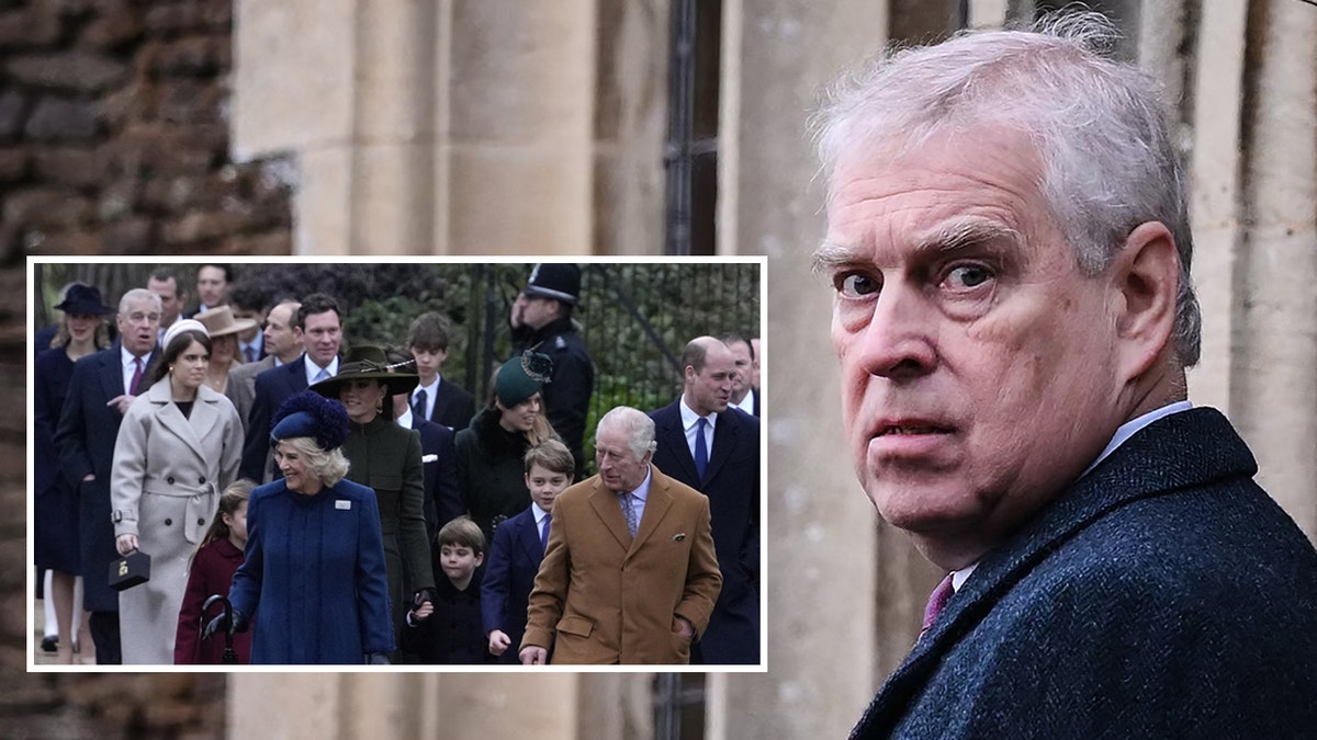 Prince Andrew surprisingly attends Christmas service with King Charles III, Prince William