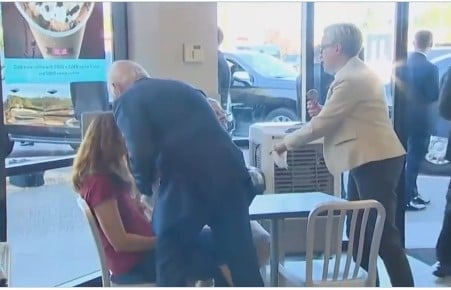 ICE CREAM AND A SNIFF: Joe Biden Manages to Sniff His Next Victim While Out for Ice Cream in Oregon