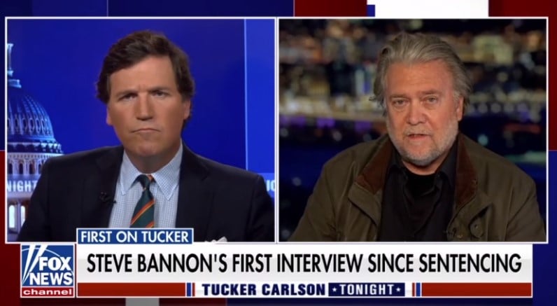 Steve Bannon in First Interview Following Sentencing Tells Tucker Carlson His Wish for the Country (VIDEO)