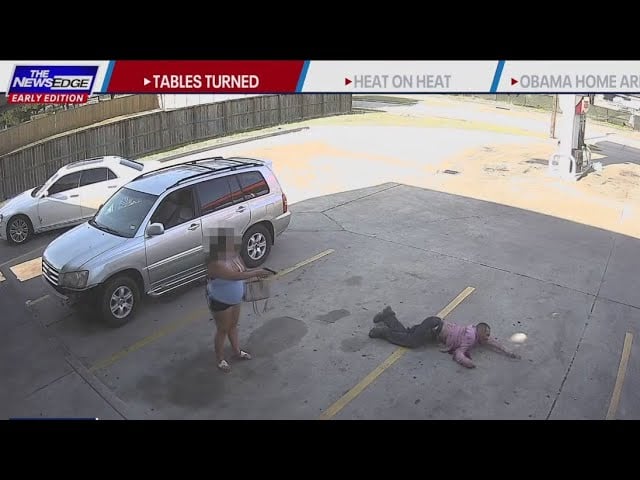 Nine-Month Pregnant Woman Shoots Armed Robber at Houston Gas Station (VIDEO)