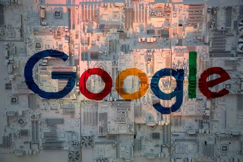 Illustration picture shows the Google logo, during a visit to the Google company in Ghlin on the occasion of the 15th anniversary of the Google data centre in Belgium, Friday 21 October 2022. BELGA PHOTO NICOLAS MAETERLINCK (Photo by NICOLAS MAETERLINCK / BELGA MAG / Belga via AFP) (Photo by NICOLAS MAETERLINCK/BELGA MAG/AFP via Getty Images)