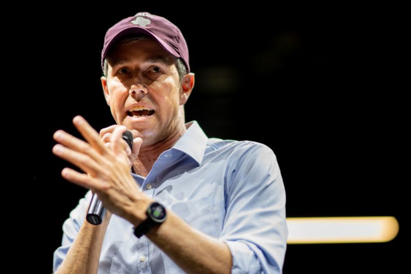 HOUSTON, TEXAS - OCTOBER 18: Texas Democratic gubernatorial candidate Beto O'Rourke speaks at a 