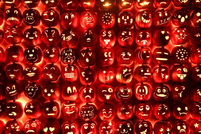 Pumpkins are seen at the Great Jack OLantern Blaze, where thousands of hand-carved pumpkins are displayed, at Van Cortlandt Manor on October 8, 2022 in Croton-on-Hudson, ahead of Halloween. (Photo by Bryan R. Smith / AFP) (Photo by BRYAN R. SMITH/AFP via Getty Images)