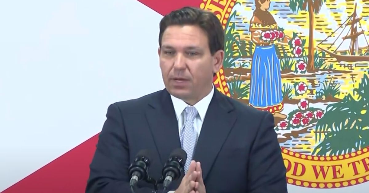 Florida Gov. Ron DeSantis speaks in Bradenton on Tuesday.