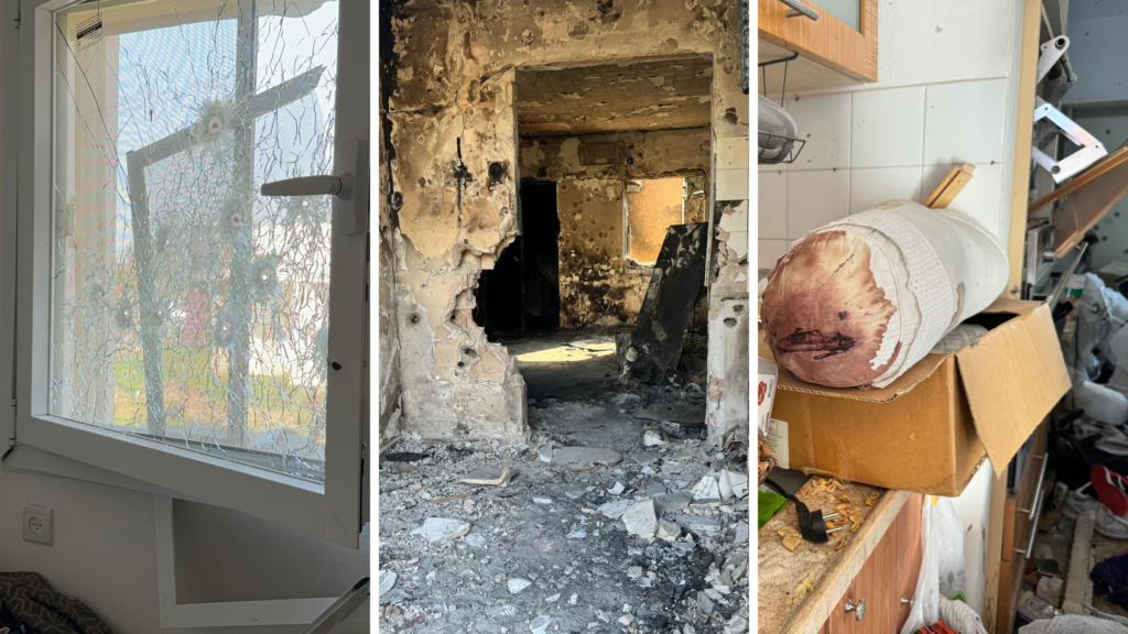 Kfar Aza massacre sight in southern Israel.