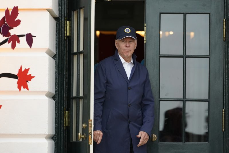 President Joe Biden arrives to give treats to trick-or-treaters on the South Lawn of the White House, on Halloween, Monday, Oct. 31, 2022, in Washington. (AP Photo/Alex Brandon)