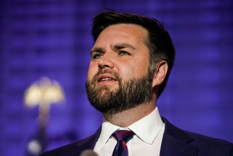 Republican U.S. Senate candidate JD Vance speaks to supporters at an election watch party at the Renaissance Hotel on November 8, 2022 in Columbus, Ohio. Vance defeated Rep. Tim Ryan (D-OH) in the race to replace retiring Republican Sen. Rob Portman (R-OH). (Photo by Andrew Spear/Getty Images)