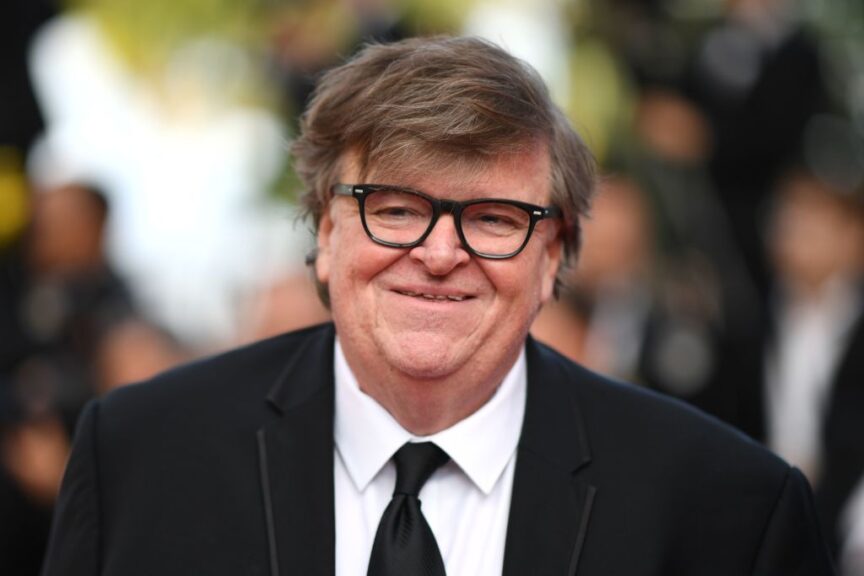 US filmmaker Michael Moore arrives for the screening of the film "The Specials (Hors Normes)" at the 72nd edition of the Cannes Film Festival in Cannes, southern France, on May 25, 2019. (Photo by LOIC VENANCE / AFP) (Photo by LOIC VENANCE/AFP via Getty Images)