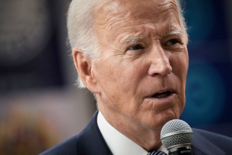 WASHINGTON, DC - OCTOBER 24: U.S. President Joe Biden speaks at the headquarters of the Democratic National Committee (DNC) October 24, 2022 in Washington, DC. Biden spoke to staff and volunteers about the midterm elections, which are now two weeks away. (Photo by Drew Angerer/Getty Images)