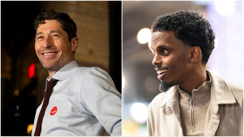 MINNEAPOLIS, MINNESOTA - NOVEMBER 4: Minneapolis Mayor Jacob Frey speaks at an Election Night party on November 4, 2025 in Minneapolis, Minnesota. Frey, the incumbent, seeks reelection to his third term while opposed by three other Democrats. (Photo by Stephen Maturen/Getty Images)MINNEAPOLIS, MINNESOTA - NOVEMBER 4: Minneapolis mayoral candidate State Senator Omar Fateh campaigns on Election Day at the Midtown Global Market on November 4, 2025 in Minneapolis, Minnesota. Incumbent Mayor Jacob Frey is seeking reelection to his third term in office as he is opposed by three other local Democrats. (Photo by Stephen Maturen/Getty Images)