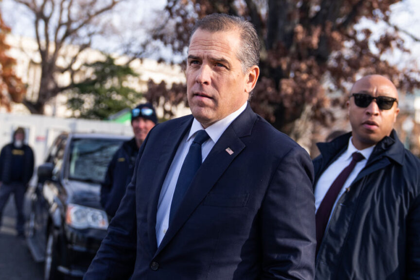 UNITED STATES - DECEMBER 13: Hunter Biden, the son of President Joe Biden, is seen after making a statement during a news conference outside the U.S. Capitol about testifying publicly to the House Oversight and Accountability Committee on Wednesday, December 13, 2023.