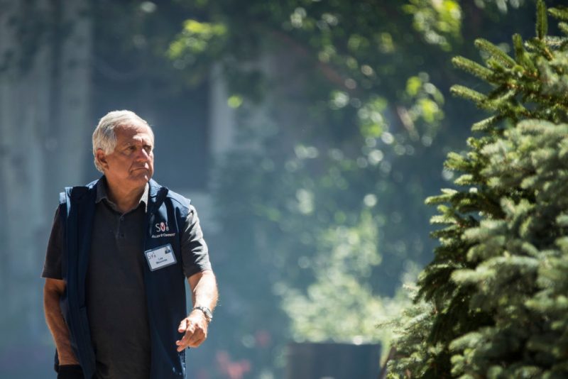 SUN VALLEY, ID - JULY 11: Leslie 'Les' Moonves, president and chief executive officer of CBS Corporation, attends the annual Allen & Company Sun Valley Conference, July 11, 2018 in Sun Valley, Idaho. Every July, some of the world's most wealthy and powerful businesspeople from the media, finance, technology and political spheres converge at the Sun Valley Resort for the exclusive weeklong conference. (Photo by Drew Angerer/Getty Images)