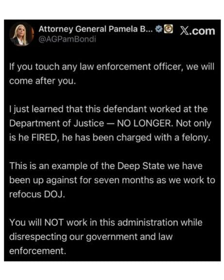 Credit: @AGPamBondi/X.com