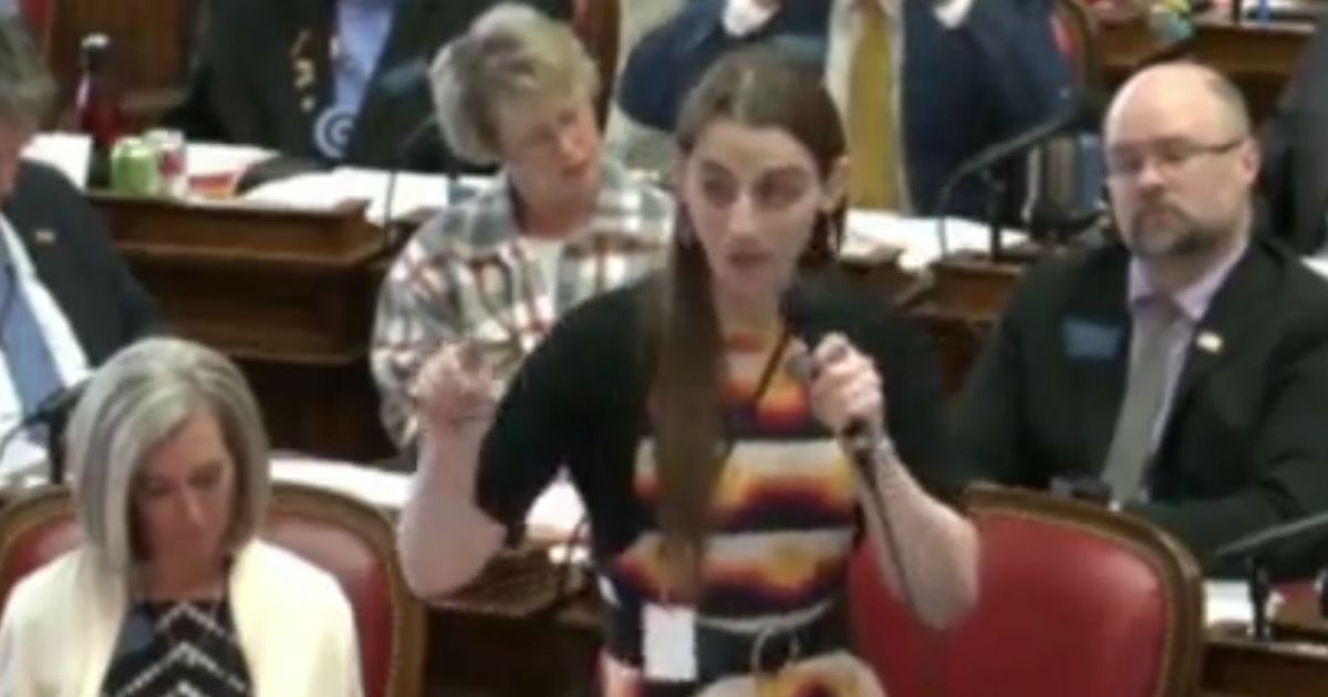 Transgender Montana Rep. Zooey Zephyr addresses the state legislature.